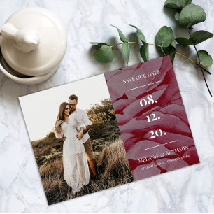 Elegantes Foto Romantische Blume retten Einladung