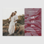 Elegantes Foto Romantische Blume retten Magneteinladung (Vorderseite)