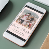 Elegantes Foto Rosa Hochzeitsempfang Einladung