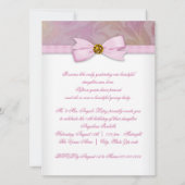 Elegantes Foto Rosa Schmetterling Rose Quinceanera Einladung (Rückseite)