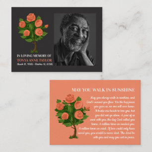 Elegantes Foto, Rose Bush, Gebetskarte Visitenkarte