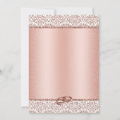 Elegantes Foto Rose Save The Date (Rückseite)