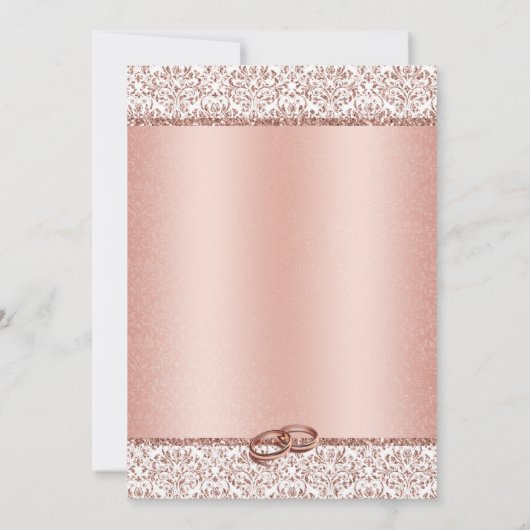 Elegantes Foto Rose Save The Date (Rückseite)