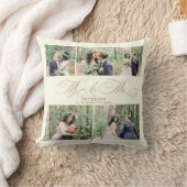 Elegantes Foto sammelt Mr. und Mrs. name personali Kissen (Decke)