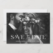Elegantes Foto Save The Date (Vorderseite)