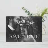 Elegantes Foto Save The Date (Stehend Vorderseite)