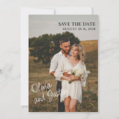Elegantes Foto Save the Date Einladung (Vorderseite)