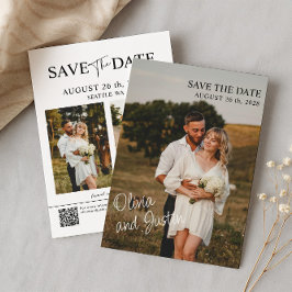 Elegantes Foto Save the Date Einladung