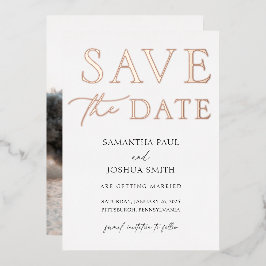 Elegantes Foto Save the Date Einladung