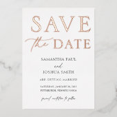 Elegantes Foto Save the Date Einladung (Vorderseite)