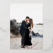 Elegantes Foto Save the Date Einladung (Rückseite)