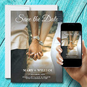 Elegantes Foto Save the Date Einladungen