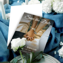 Elegantes Foto Save the Date Einladungen