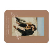Elegantes Foto Save the Date Flexibles Foto Magnet (Horizontal)