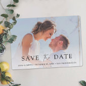 Elegantes Foto Save the Date Hochzeitsfeier