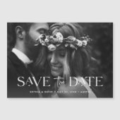 Elegantes Foto Save the Date Magneteinladung (Vorderseite)