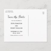 Elegantes Foto Save the Date Postkarte (Rückseite)