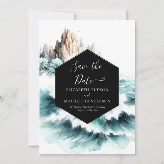 Elegantes Foto Schöne Hochzeit Save The Date (Vorderseite)