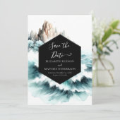 Elegantes Foto Schöne Hochzeit Save The Date (Stehend Vorderseite)