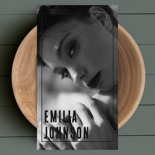 Elegantes Foto Schwarz & Weiß l Berufliches Skript Visitenkarte