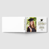 Elegantes Foto Script Graduate Foil Gästebuch (Voll)
