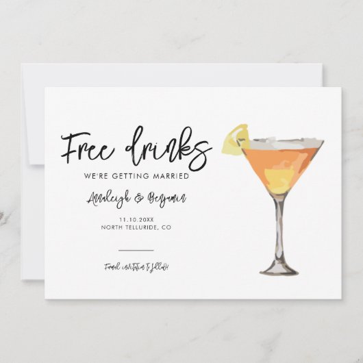 Elegantes Foto Script Hochzeit Save The Date (Vorderseite)