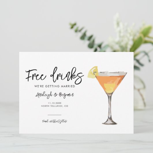 Elegantes Foto Script Hochzeit Save The Date (Stehend Vorderseite)