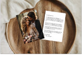 Elegantes Foto Script Wedding Dankeschön Card Dankeskarte