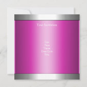 Elegantes Foto Silver Pink Ballon 21. Geburtstag Einladung (Rückseite)