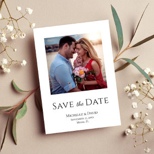 Elegantes Foto Simple Boho Moderne Hochzeit Save The Date