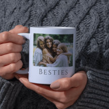 Elegantes Foto Sisterhood Quote Bestie Tasse