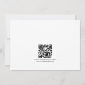 Elegantes Foto-Skript-Kalligraphie & QR-Code-Hochz Save The Date (Rückseite)