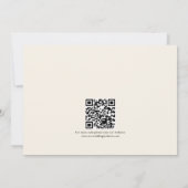 Elegantes Foto-Skript-Kalligraphie & QR-Code-Hochz Save The Date (Rückseite)