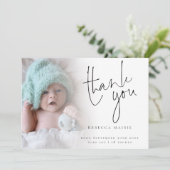 Elegantes Foto Skript Vielen Dank für die Ankündig Ankündigung (Stehend Vorderseite)