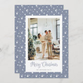 Elegantes Foto Sterne Frohe Weihnachtskarte Feiertagskarte (Vorne/Hinten)