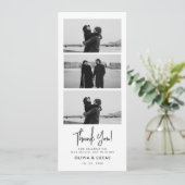Elegantes Foto Strip Chic Wedding Vielen Dank (Stehend Vorderseite)