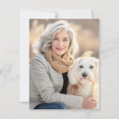 Elegantes Foto Sympathie Bereavement weiß Dankeskarte (Rückseite)