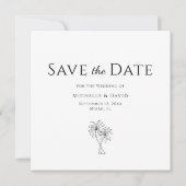 Elegantes Foto Tropische Palmen Ziel Save The Date (Vorderseite)