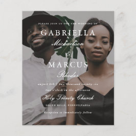 Elegantes Foto Typografy Overlay Budget Hochzeit