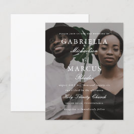 Elegantes Foto Typografy Overlay Budget Hochzeit