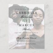 Elegantes Foto Typografy Overlay Budget Hochzeit (Vorderseite)