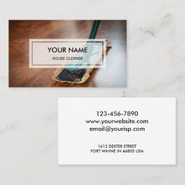 Elegantes Foto überlagerte | Haus-Reiniger Visitenkarte