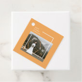 Elegantes Foto und glücklicher Erntedanktag Geschenkanhänger (Beispiel)