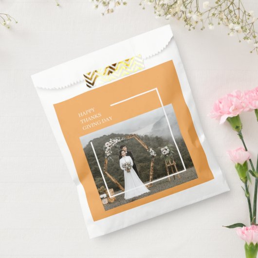 Elegantes Foto und glücklicher Erntedanktag Geschenktütchen (Versiegelt)