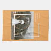 Elegantes Foto und glücklicher Erntedanktag Geschirrtuch (Horizontal)