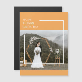 Elegantes Foto und glücklicher Erntedanktag Magnetkarte