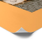 Elegantes Foto und glücklicher Erntedanktag Poster (Ecke)