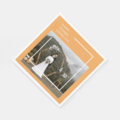 Elegantes Foto und glücklicher Erntedanktag Serviette (Ecke)