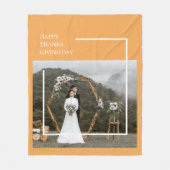 Elegantes Foto und glückliches Danksagungen Fleecedecke (Vorderseite)