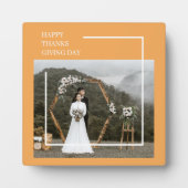 Elegantes Foto und glückliches Danksagungen Fotoplatte (Vorderseite)